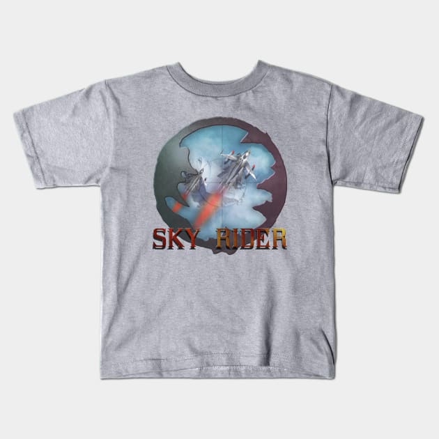 Sky Rider Kids T-Shirt by MikaelJenei